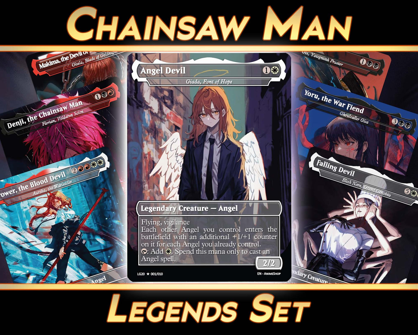 Chainsaw Man - Legends Set (10 Cards + 2 Bonus Cards) | MTG Proxies | Premium Custom Cards