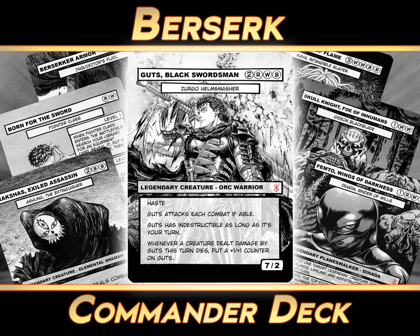 Berserk Deck (100 Cards + 20 Tokens) | MTG Proxies | Full Commander Deck