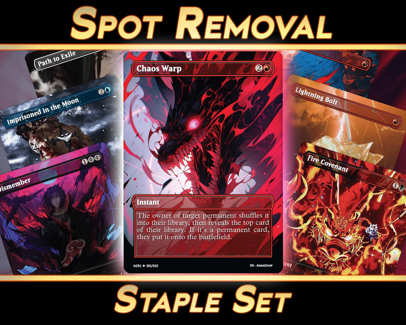 Spot Removal - Staple Set (10 Cards + 2 Bonus Cards) | MTG Proxies | Premium Custom Cards