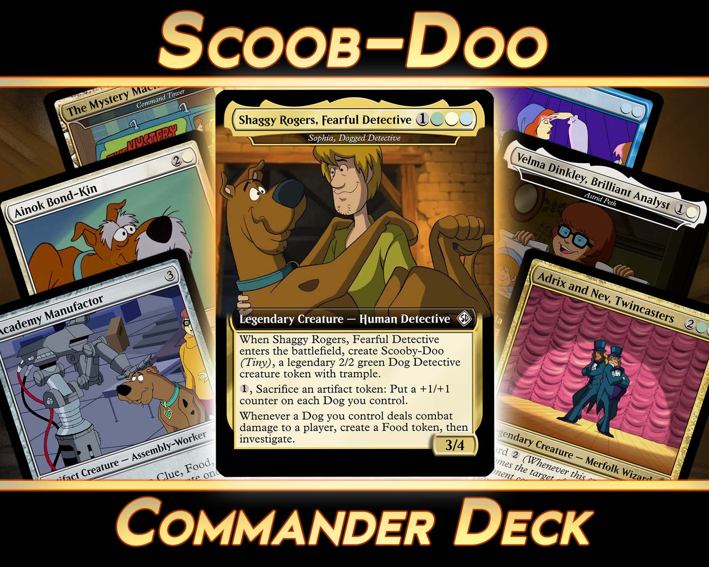 Scooby-Doo Deck (100 Cards + 20 Tokens) | MTG Proxies | Full Commander Deck