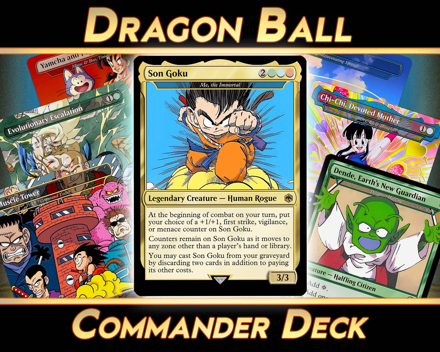 Dragon Ball Deck (100 Cards + 20 Tokens) | MTG Proxies | Full Commander Deck