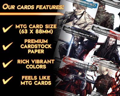 Hellsing - Legends Set (10 Cards + 2 Bonus Cards) | MTG Proxies | Premium Custom Cards